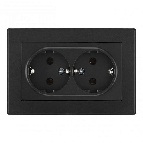 SET06-double-40-2 black Розетка Arte Milano Set06-2 SET06-double-40-2 black