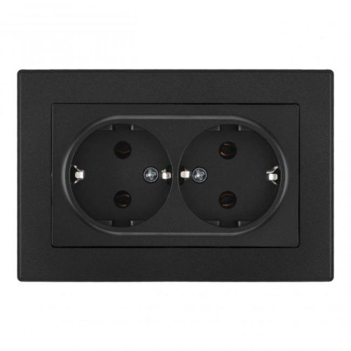 Розетка Arte Milano Set06-2 SET06-double-40-2 black