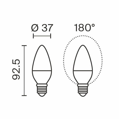 3272 Светодиодная лампочка Candle 5W Voltega 3272