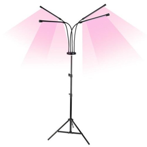 Светильник для растений светодиодный с таймером, на штативе Uniel ULT-P32-36W/SPLE/TM/40 IP40 BLACK QUAD