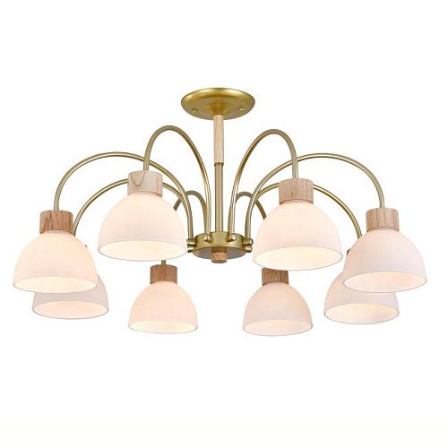 ES0000062 Потолочная люстра 150005/8R E27*60W Gold/Wood Sade Escada ES0000062