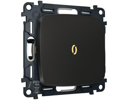 MO802050 MO802050 Комплект механизма 1-кл выключателя с самовозвратом с подсветкой 3200K OMEGA Черный матовый QUANT (OP8020, VM113, G11Y)