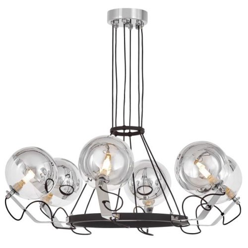 LDP 9110-6 BK+CHR Подвесная люстра Lumina Deco Marseo LDP 9110-6 BK+CHR