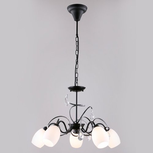 Подвесная люстра Eurosvet 60033 60033/5 черный с серебром