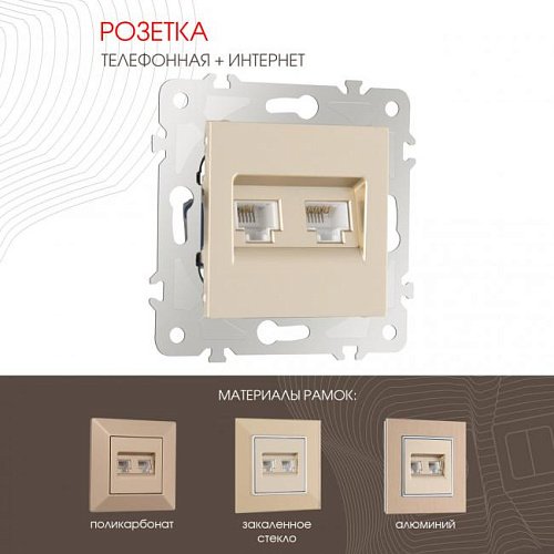 203.44-1.shampan Розетка Arte Milano Am-203 203.44-1.shampan