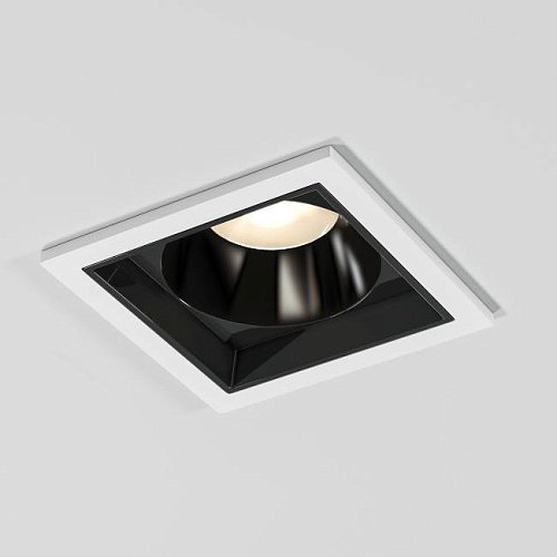 Встраиваемый светильник Elektrostandard Quadro 25085/LED 10W 4000K белый/чёрный жемчуг