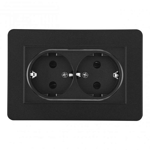 SET16-double-40-2 black Розетка Arte Milano Set16-2 SET16-double-40-2 black