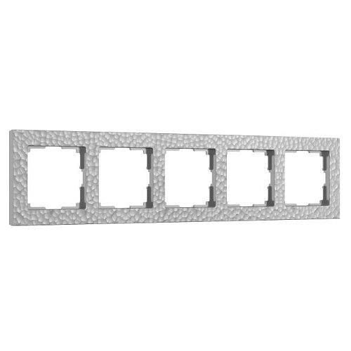 Рамка Werkel W0052406/ Рамка на 5 постов Hammer (серебряный)