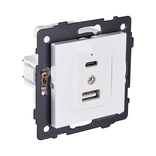 REA-037WH Розетка USB A+C 20W, белый Kollinger REA-037WH для Aspekt, Eleganz, Reflex