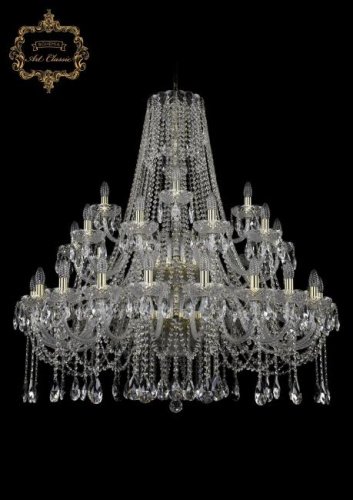 11.12.20+10+5.400.2d.Gd.Sp Подвесная хрустальная люстра 11.12 Art Classic 11.12.20+10+5.400.2d.Gd.Sp