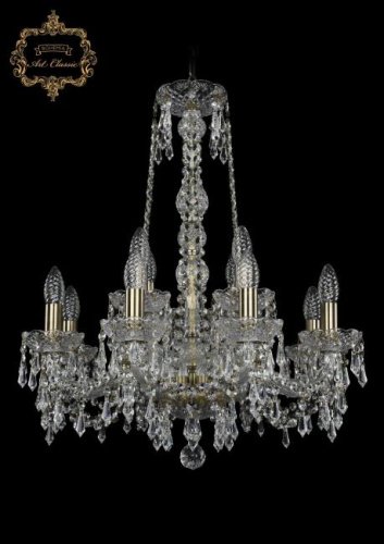 11.23.8+4.200.h-64.Br.Dr Подвесная хрустальная люстра 11.23 Art Classic 11.23.8+4.200.h-64.Br.Dr