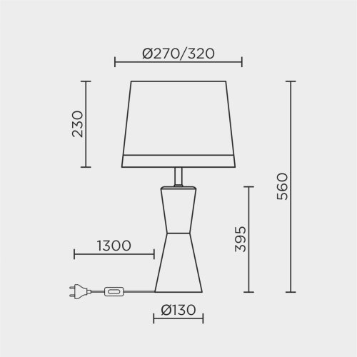 ML.6104.01TL BS-WH Настольная лампа ML Modelux ML.6104.01TL BS-WH