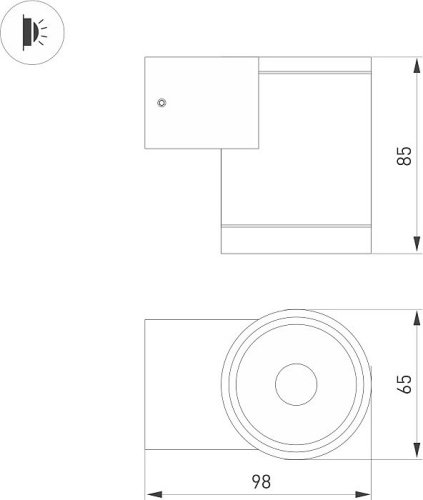 044852 Уличный настенный светильник Arlight Ray 044852