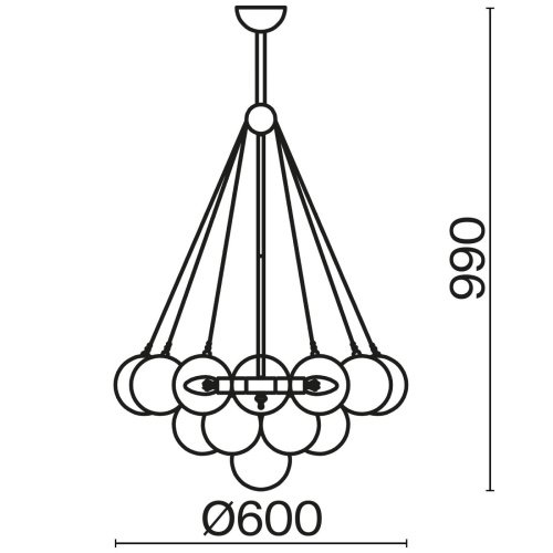 FR5231PL-06CH Подвесная люстра Freya Fiesta FR5231PL-06CH