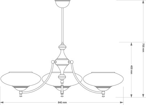 Потолочная люстра Kutek San Marino Klosz SAN-ZW-3(P)CR