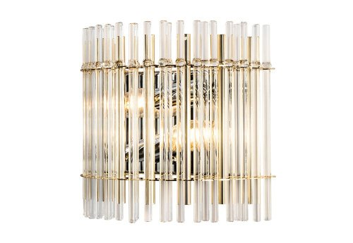 AURELIO AP2 GOLD+CHROME/TRANSPARENT Настенное бра Crystal Lux Aurelio AURELIO AP2 GOLD+CHROME/TRANSPARENT