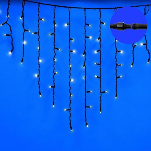 Бахрома светодиодная с эффектом мерцания, 3м Uniel ULD-B3007-200/TBK WARMWHITE-WHITE IP67