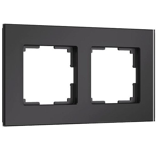 W0023108/ Рамка на 2 поста Senso (черный, стекло soft-touch) Рамка Werkel W0023108/ Рамка на 2 поста Senso (черный, стекло soft-touch)