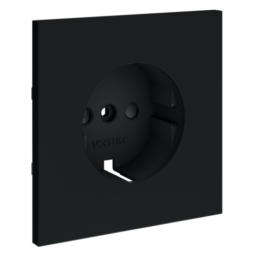 Накладка для розетки с заземлением и защитными шторками, S70 (графит)