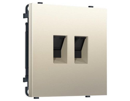 MS552110 MS552110 Комплект механизма компьютерной двойной розетки SIGMA Шёлк RJ-45 (8P8C) CAT6 с/ш QUANT PRO (SP5521, PR189)
