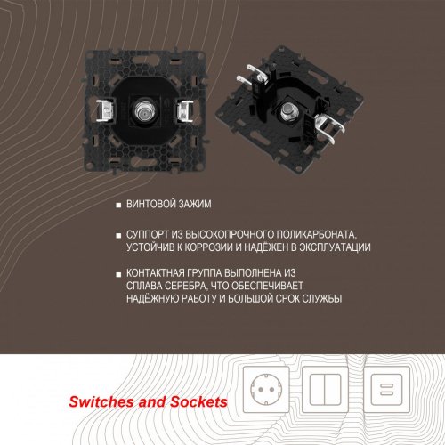 Розетка Arte Milano Am-217 217.42-1.black