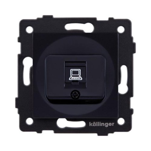 REA-016BK Розетка Ethernet RJ45 Cat.5, черный Kollinger REA-016BK для Aspekt, Eleganz, Reflex