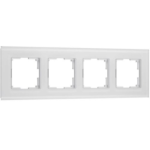Рамка Werkel W0043101/ Рамка на 4 поста Senso (белый, стекло soft-touch)