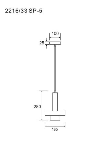 Светильник подвесной Divinare Delta 2216/33 SP-5