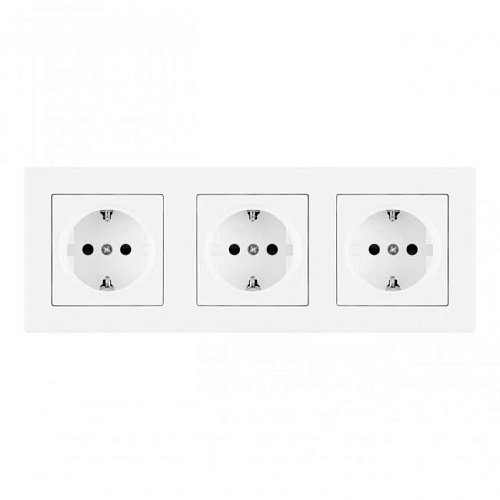 SET06-3-40-1x3 white Розетка Arte Milano Set06-3 SET06-3-40-1x3 white