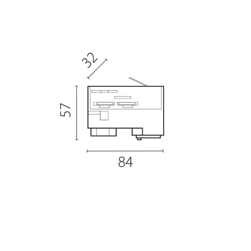 Адаптер для светильника к треку 5030xx-R/5040xx-(F)/(R) Lightstar Quattro 594006-402