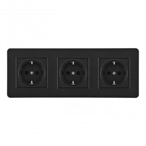 SET16-3-40-1x3 black Розетка Arte Milano Set16-3 SET16-3-40-1x3 black