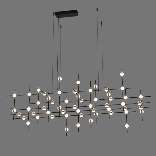MD18001067-55A black/gold Подвесная люстра Delight Collection Molecular MD18001067-55A black/gold