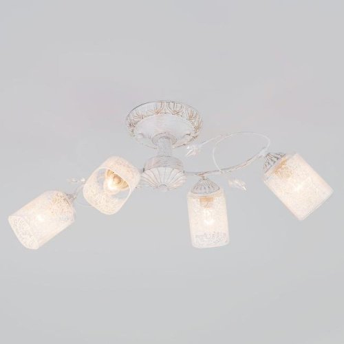 Потолочная люстра Eurosvet Francisco 30053/4 белый с золотом