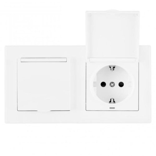 SET06-2-41-1x2 white Розетка Arte Milano Set06-2 SET06-2-41-1x2 white