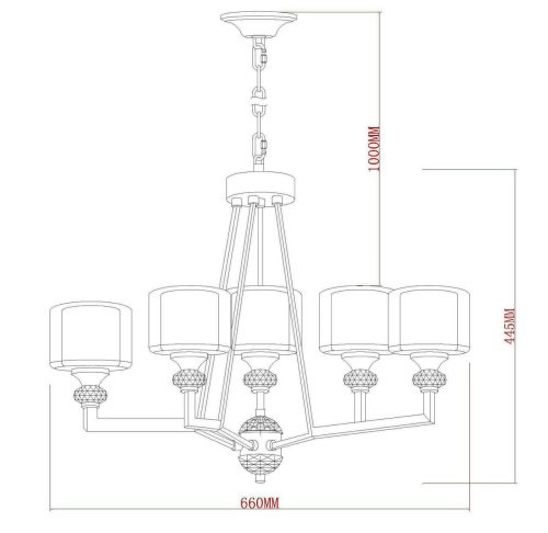 VL1054L05 Подвесная люстра Vele Luce Lotus VL1054L05