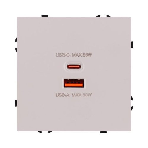 EC-024CM Розетка USB A+C 65W, кашемир матовый Kollinger Eclipse EC-024CM