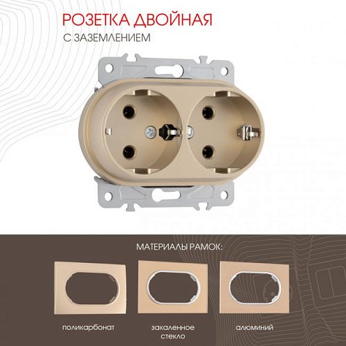 202.40-2.shampan Розетка Arte Milano Am-202 202.40-2.shampan