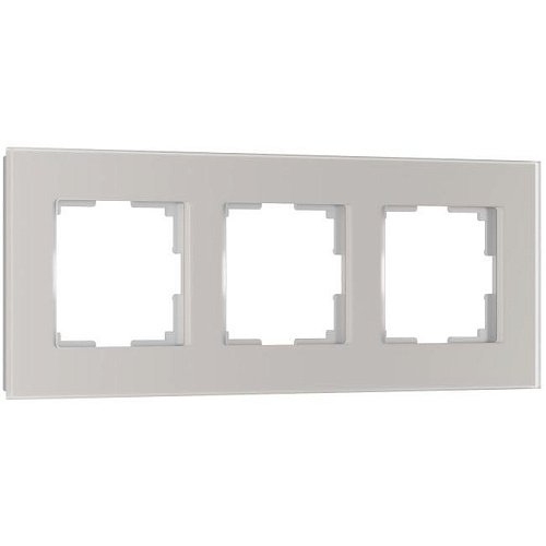 W0033117/ Рамка на 3 поста Senso (дымчатый, стекло soft-touch) Рамка Werkel Senso дымчатый soft-touch W0033117/ Рамка на 3 поста Senso (дымчатый, стекло soft-touch)