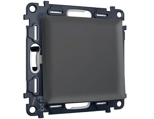 MA901050 MA901050 Комплект механизма 1-кл выключателя с самовозвратом ALFA Графит Мягкое касание QUANT (AP9010, VM113)