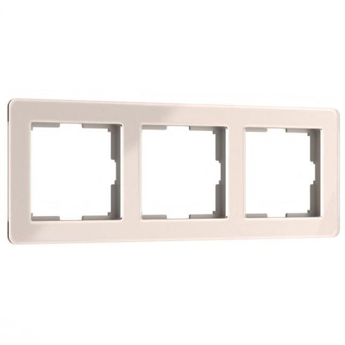 W0032743/ Рамка на 3 поста Acrylic (айвори) Рамка Werkel Acrylic айвори W0032743/ Рамка на 3 поста Acrylic (айвори)