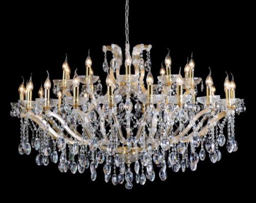 HOLLYWOOD SP20+10 GOLD Подвесная хрустальная люстра Hollywood Crystal Lux HOLLYWOOD SP20+10 GOLD