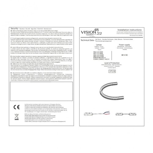 Шинопровод магнитный встраиваемый радиусный iLEDEX TECHNICAL VISION48/22 4822-1/2-D600-BK