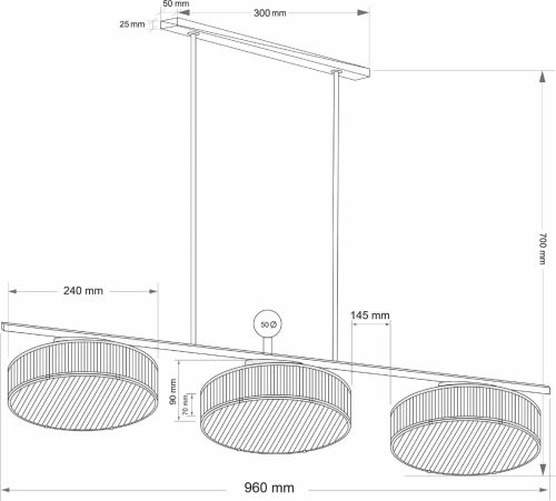 Люстра на штанге Kutek Lavone LAV-ZWL-6(Z)240
