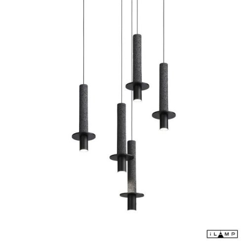 Светильник подвесной iLamp Lofty 10704P/1-D150 BK-GR