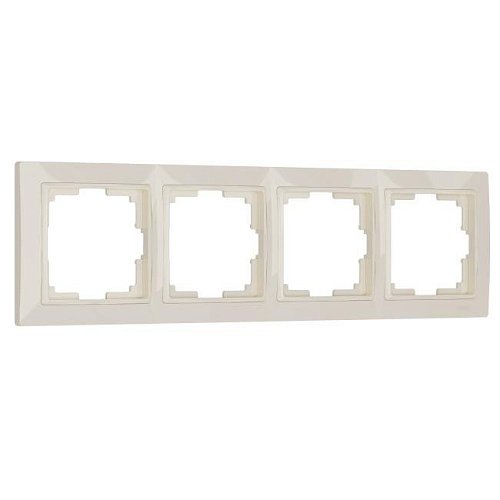 W0042003/ Рамка на 4 поста Snabb basic (слоновая кость) Рамка Werkel W0042003/ Рамка на 4 поста Snabb basic (слоновая кость)