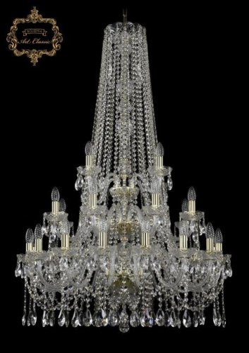 11.12.16+8+4.300.3d.h-130.Gd.Sp Подвесная хрустальная люстра 11.12 Art Classic 11.12.16+8+4.300.3d.h-130.Gd.Sp
