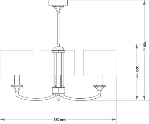 Потолочная люстра Kutek Decor (абажур) DEC-ZW-3(BN/A)