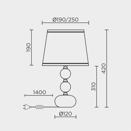 Настольная лампа ML Modelux ML.6142.01TL BR