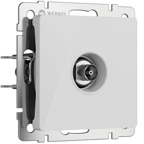W1183041/ TB-розетка оконечная (белый акрил) Розетка Werkel W1183041/ ТВ-розетка оконечная (белый акрил)