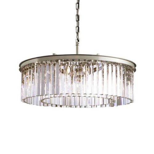 KR0387P-10B chrome/clear Подвесная люстра Delight Collection 1920s Odeon KR0387P-10B chrome/clear